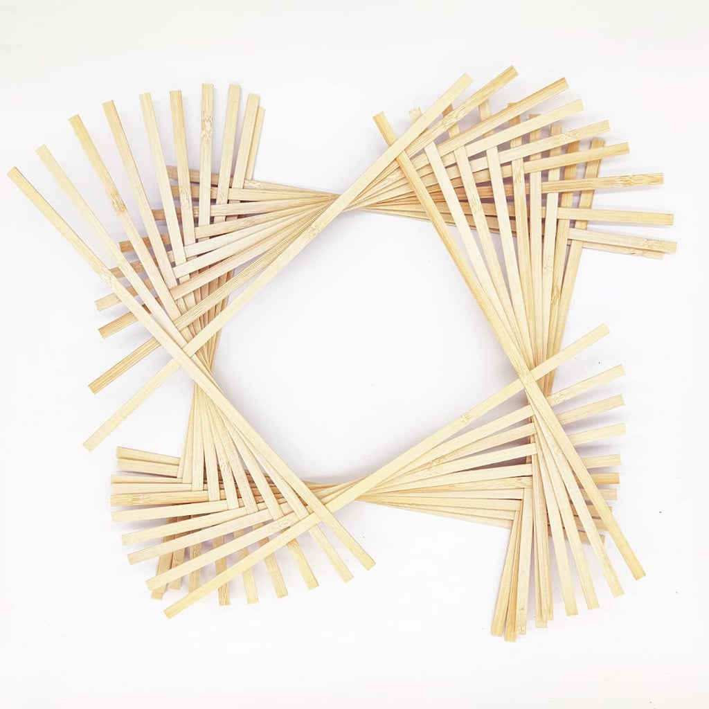 120 Pieces 15.7 Inch Sturdy Natural Bamboo Sticks, Wooden Craft Sticks, Extra Long Sticks, Wood Strips for Craft Projects, 3/8 Inch Wide