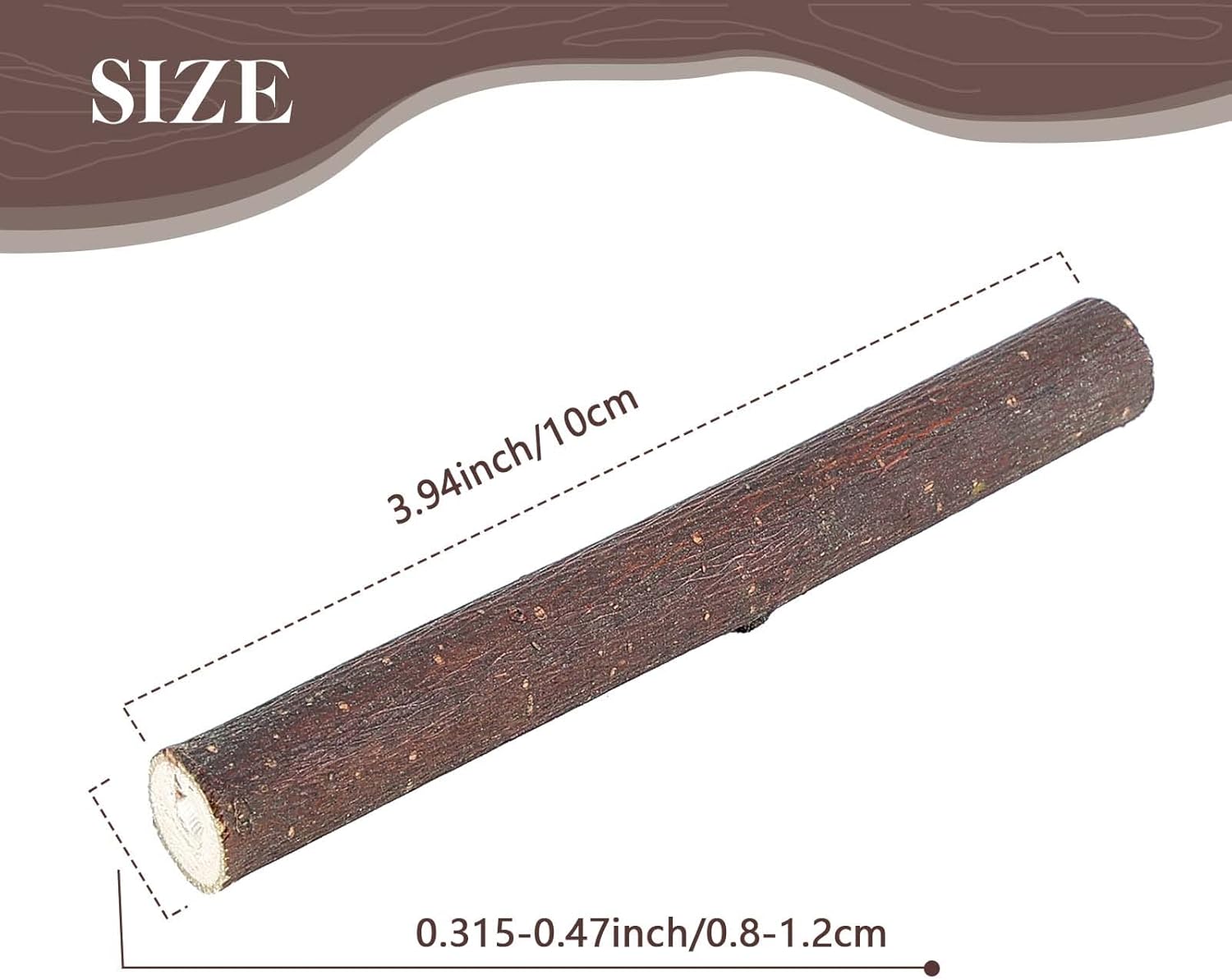 60 Pack Craft Sticks, 4 Inch Length, 0.3-0.5 Inch Diameter, Wooden Round Wood Sticks, Natural Branch Sticks, Wooden Craft Sticks for DIY Crafts, Photography Props, School Projects, Holiday Decorations