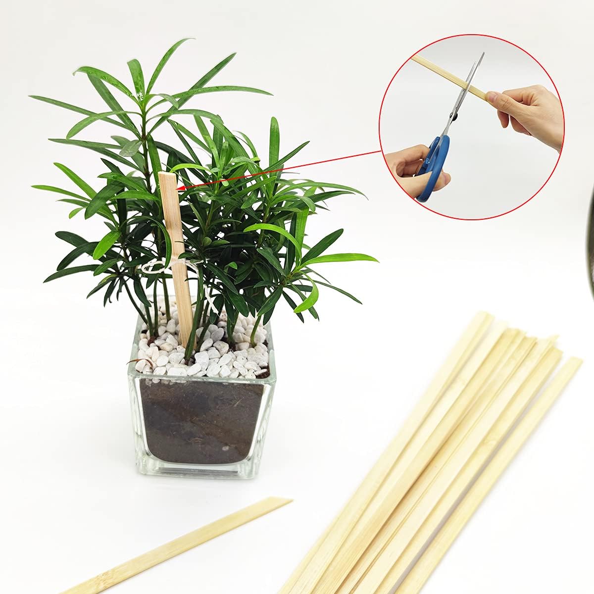 120 Pieces 15.7 Inch Sturdy Natural Bamboo Sticks, Wooden Craft Sticks, Extra Long Sticks, Wood Strips for Craft Projects, 3/8 Inch Wide