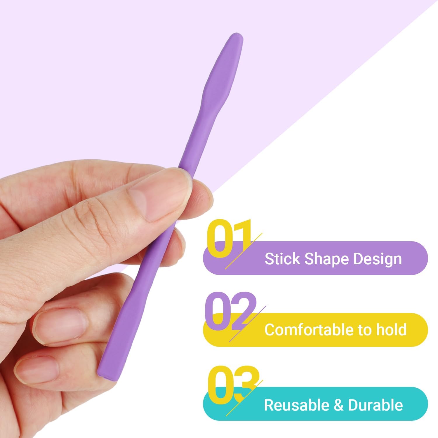 9 Pieces Colorful Silicone Stirring Sticks, Reusable Epoxy Resin Stirring Sticks for Resin Mixing, Painting, Making Glitter Glasses, Arts, Crafts, Mask Stirring Sticks, 9 Colors