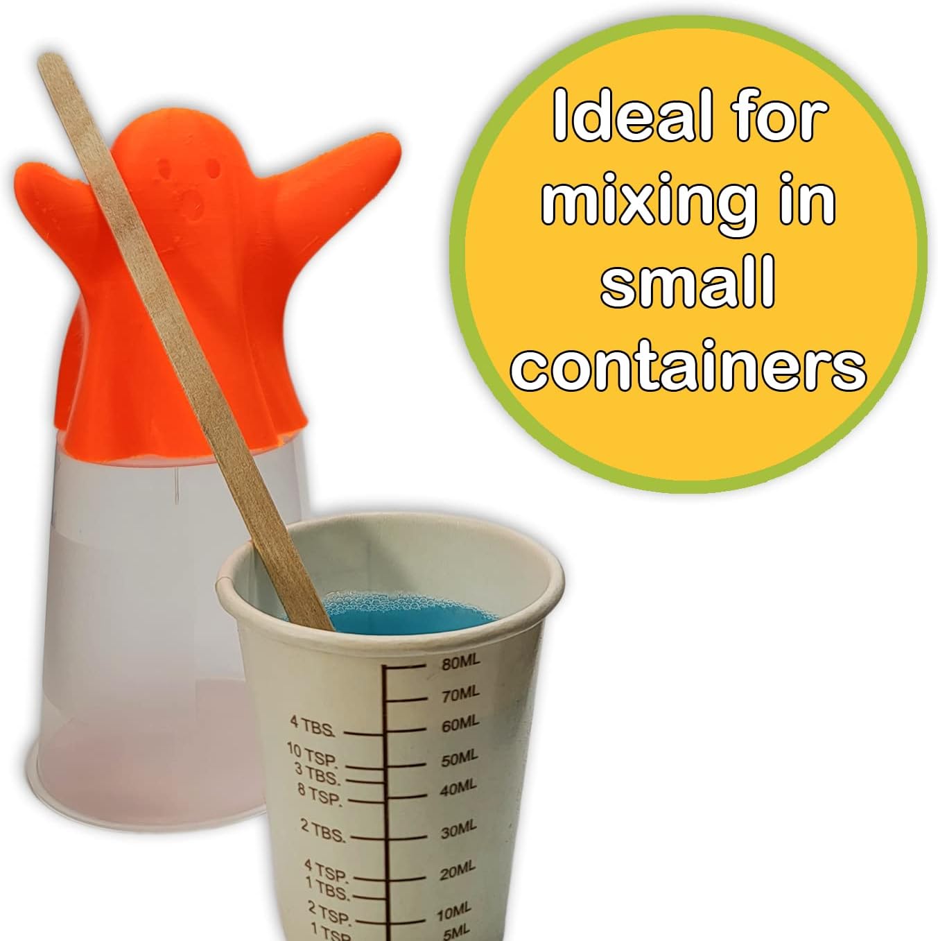 50 7" Wood (Birch) Paint, Stain, Resin, Epoxy Mixing/Stirring Sticks (Pack of 50) Flexible, Rounded Tip