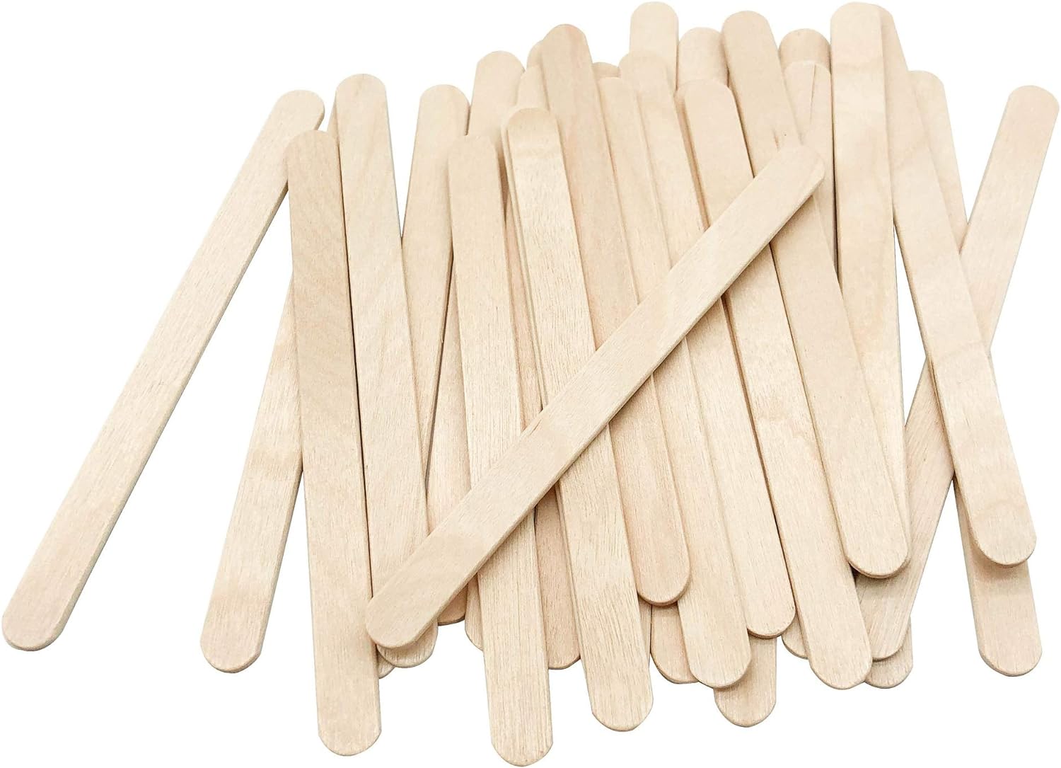 200pcs Craft Sticks Ice Cream Sticks Natural Wood Popsicle Craft Sticks 4.5 Inch Long Snack Popsicle Sticks for DIY Crafts