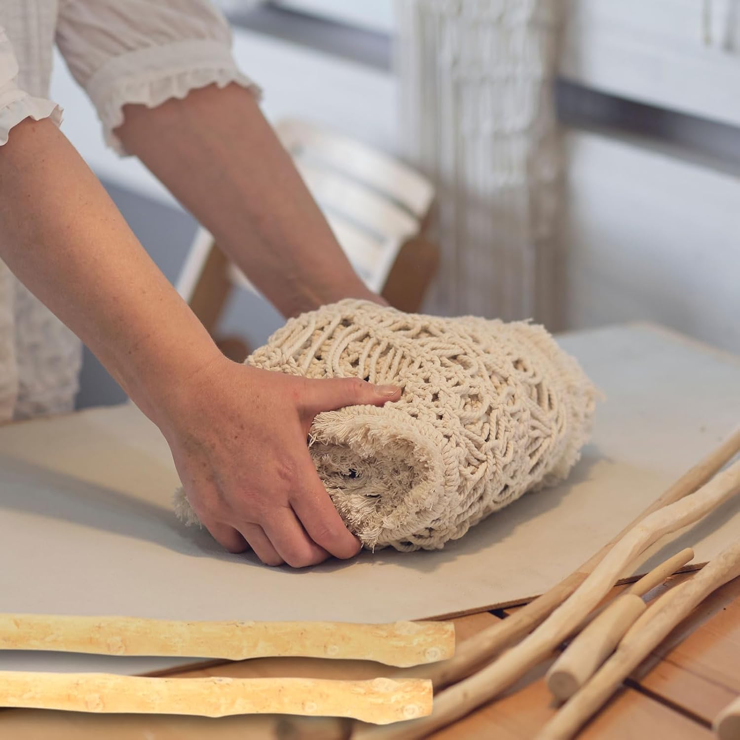 36 Pieces 30cm Wooden Sticks, Natural Wood Craft Sticks, Dry Wood Sticks, Wooden Branches for DIY Crafts Accessories Decoration Photo Props, White