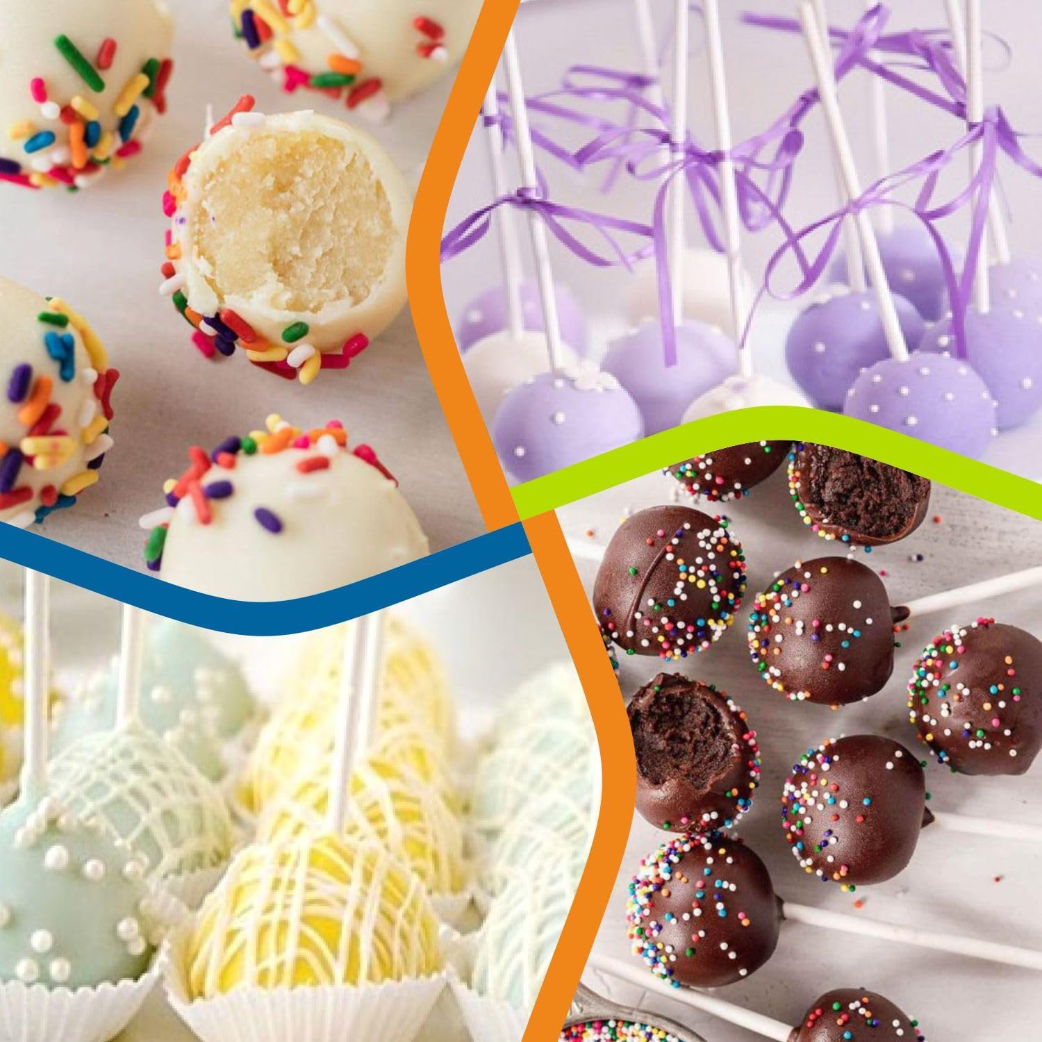 100pcs 6" White Paper Lollipop Sticks, Cake Sticks, Cookie Sticks, Rainbow Candy, Chocolate Sticks, Cake Decorating Sticks (4mm Diameter)