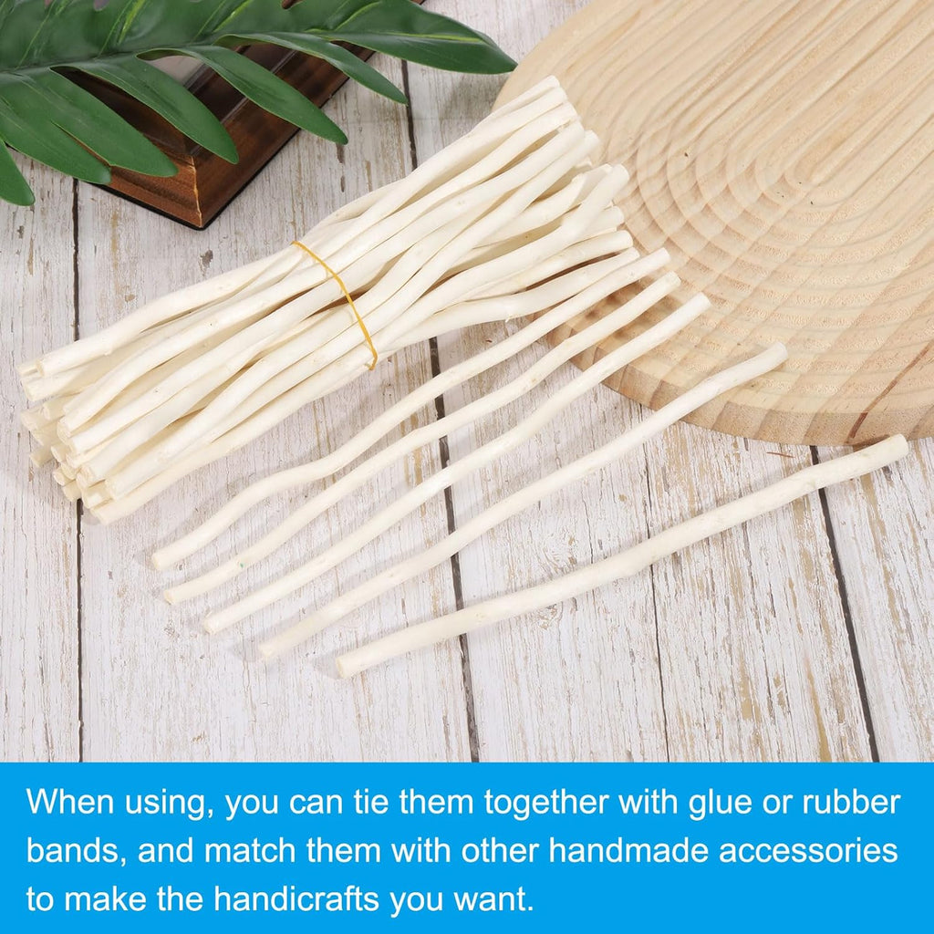 36 Pieces 30cm Wooden Sticks, Natural Wood Craft Sticks, Dry Wood Sticks, Wooden Branches for DIY Crafts Accessories Decoration Photo Props, White